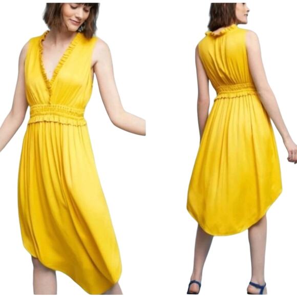 Maeve Anthropologie La Habana Dress in Mango Size XS - Picture 2 of 8